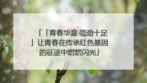 「青春华章·赣劲十足」让青春在传承红色基因的征途中熠熠闪光