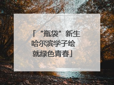 “瓶袋”新生 哈尔滨学子绘就绿色青春