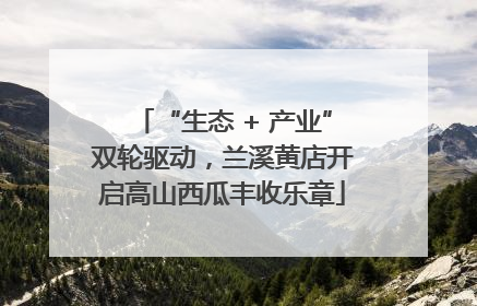 “生态 + 产业”双轮驱动，兰溪黄店开启高山西瓜丰收乐章