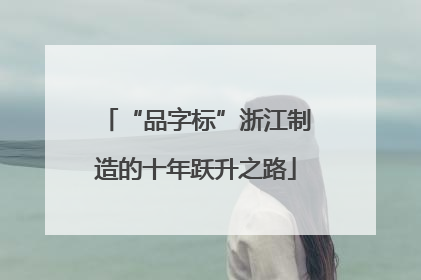“品字标”浙江制造的十年跃升之路