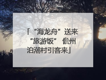 “海龙舟”送来“旅游饭” 儋州泊潮村引客来