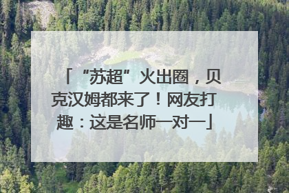 “苏超”火出圈，贝克汉姆都来了！网友打趣：这是名师一对一