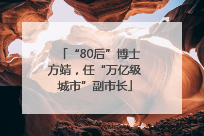 “80后”博士方靖，任“万亿级城市”副市长