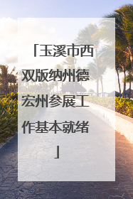玉溪市西双版纳州德宏州参展工作基本就绪