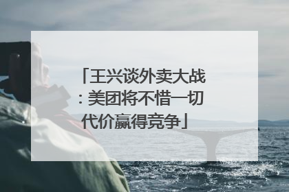 王兴谈外卖大战：美团将不惜一切代价赢得竞争