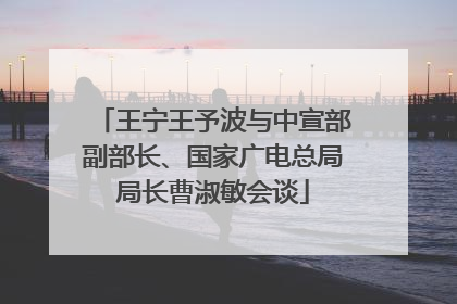 王宁王予波与中宣部副部长、国家广电总局局长曹淑敏会谈