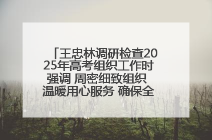王忠林调研检查2025年高考组织工作时强调 周密细致组织 温暖用心服务 确保全省高考安全有序顺利