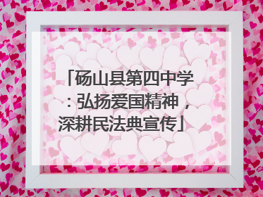 砀山县第四中学：弘扬爱国精神，深耕民法典宣传