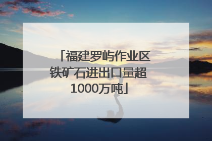 福建罗屿作业区铁矿石进出口量超1000万吨