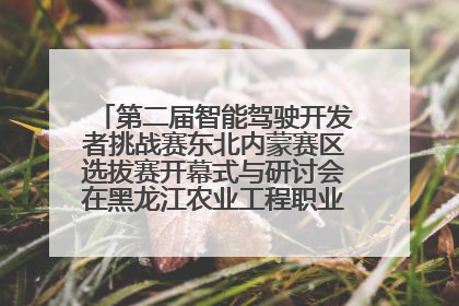 第二届智能驾驶开发者挑战赛东北内蒙赛区选拔赛开幕式与研讨会在黑龙江农业工程职业学院成功举行