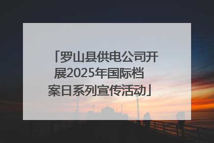 罗山县供电公司开展2025年国际档案日系列宣传活动