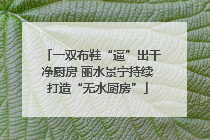 一双布鞋“逼”出干净厨房 丽水景宁持续打造“无水厨房”