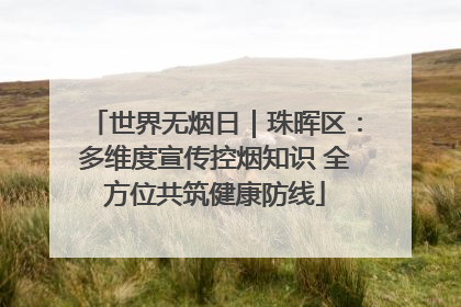 世界无烟日｜珠晖区：多维度宣传控烟知识 全方位共筑健康防线