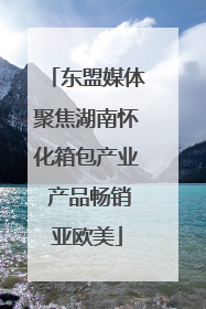 东盟媒体聚焦湖南怀化箱包产业 产品畅销亚欧美