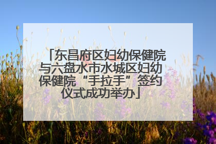 东昌府区妇幼保健院与六盘水市水城区妇幼保健院“手拉手”签约仪式成功举办