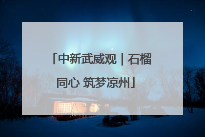 中新武威观｜石榴同心 筑梦凉州