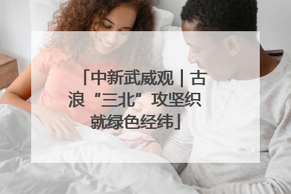 中新武威观｜古浪“三北”攻坚织就绿色经纬