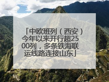 中欧班列（西安）今年以来开行超2500列，多条铁海联运线路连接山东