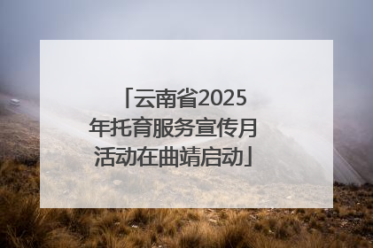 云南省2025年托育服务宣传月活动在曲靖启动