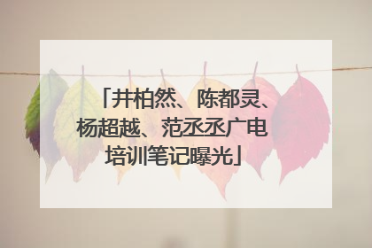 井柏然、陈都灵、杨超越、范丞丞广电培训笔记曝光
