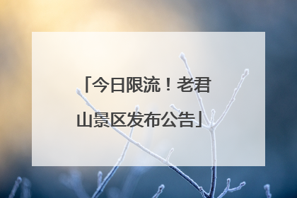 今日限流！老君山景区发布公告