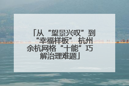 从“望景兴叹”到“幸福样板” 杭州余杭网格“十能”巧解治理难题