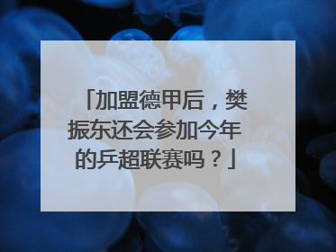 加盟德甲后，樊振东还会参加今年的乒超联赛吗？
