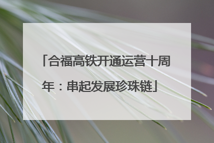合福高铁开通运营十周年：串起发展珍珠链