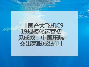 国产大飞机C919规模化运营初见成效，中国东航交出亮眼成绩单
