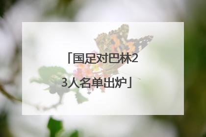 国足对巴林23人名单出炉