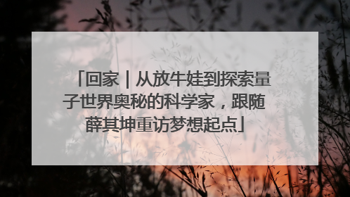 回家｜从放牛娃到探索量子世界奥秘的科学家，跟随薛其坤重访梦想起点