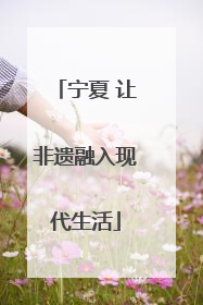 宁夏 让非遗融入现代生活