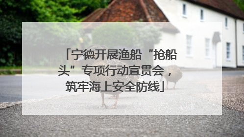 宁德开展渔船“抢船头”专项行动宣贯会，筑牢海上安全防线