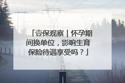 壹保观察｜怀孕期间换单位，影响生育保险待遇享受吗？