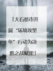 大石桥市开展“环境攻坚年”行动为决胜之战赋能