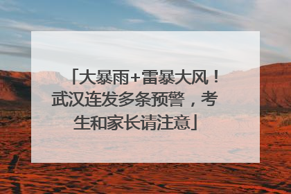 大暴雨+雷暴大风！武汉连发多条预警，考生和家长请注意
