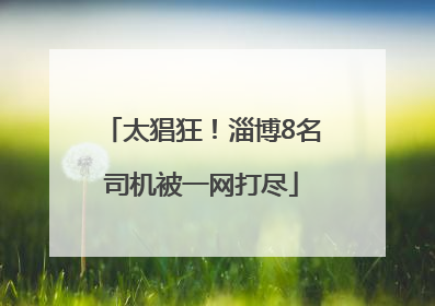 太猖狂！淄博8名司机被一网打尽
