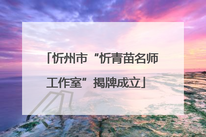 忻州市“忻青苗名师工作室”揭牌成立