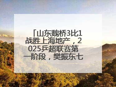 山东魏桥3比1战胜上海地产，2025乒超联赛第一阶段，樊振东七战七胜收官