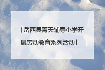 岳西县青天辅导小学开展劳动教育系列活动
