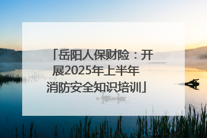 岳阳人保财险：开展2025年上半年消防安全知识培训