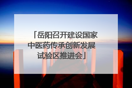 岳阳召开建设国家中医药传承创新发展试验区推进会