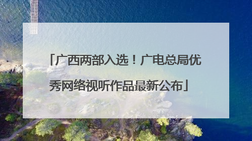 广西两部入选！广电总局优秀网络视听作品最新公布