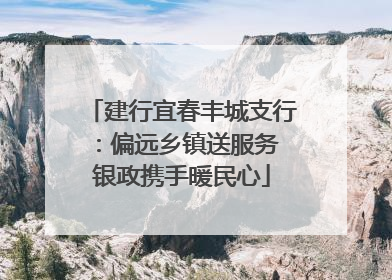 建行宜春丰城支行：偏远乡镇送服务 银政携手暖民心