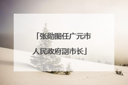 张勋图任广元市人民政府副市长
