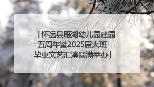 怀远县雁湖幼儿园建园五周年暨2025届大班毕业文艺汇演圆满举办