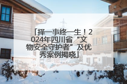 择一事终一生！2024年四川省“文物安全守护者”及优秀案例揭晓