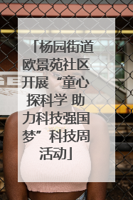 杨园街道欧景苑社区开展“童心探科学 助力科技强国梦”科技周活动