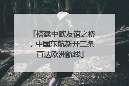搭建中欧友谊之桥，中国东航新开三条直达欧洲航线