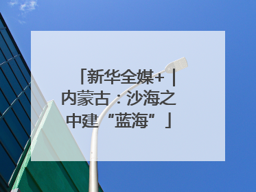 新华全媒+｜内蒙古：沙海之中建“蓝海”